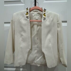 H&M Cream Blazer with Jewel Accents - very good condition.
